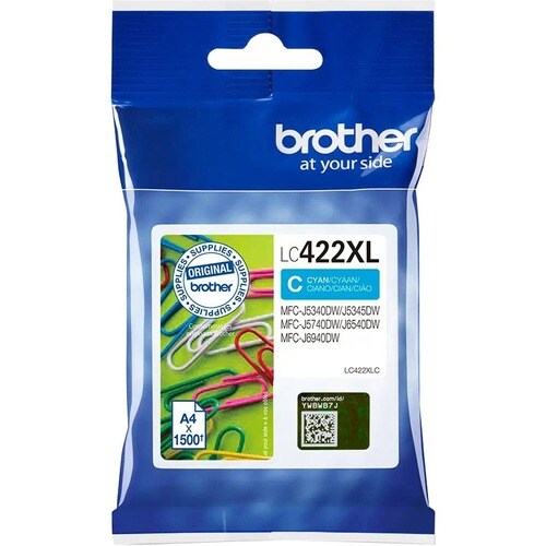 Brother LC422XLC Hoch Kapazität Tintenstrahl Tintenpatrone - Cyan - Original - Einzelpackung - 1 Pack