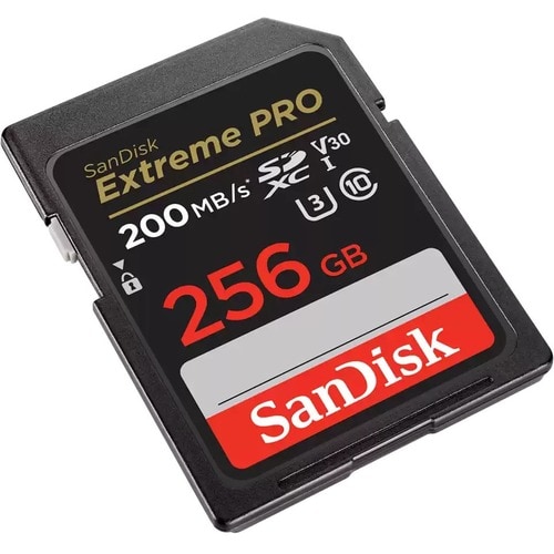 SDXC SanDisk Extreme PRO - 256 GB - Classe 10 di tipo UHS-I (U3) - V30 - 200 MB/s Lettura - 140 MB/s Scrittura
