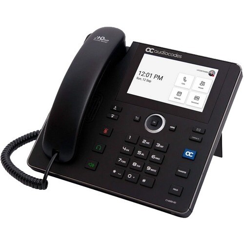 AudioCodes C455HD IP Phone - Corded - Corded - Wall Mountable - Black - VoIP - 2 x Network (RJ-45) - PoE Ports