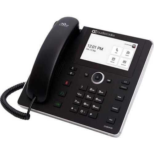 AudioCodes C450HD IP Phone - Corded/Cordless - Corded/Cordless - Wi-Fi, Bluetooth - Wall Mountable - Black - TAA Compliant