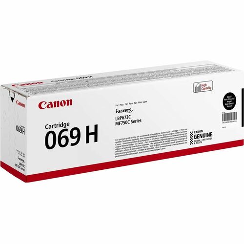 Canon 069H Original High Yield Laser Toner Cartridge - Black Pack - 7600 Pages
