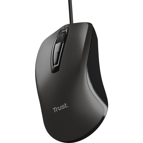 Trust Mouse - USB 2.0 Type A - Optical - 3 Button(s) - Black - Cable - 1200 dpi - Scroll Wheel - Symmetrical