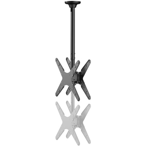 Neomounts Ceiling Mount for TV - Black - Height Adjustable - 2 Display(s) Supported - 81.3 cm to 190.5 cm (75") Screen Sup