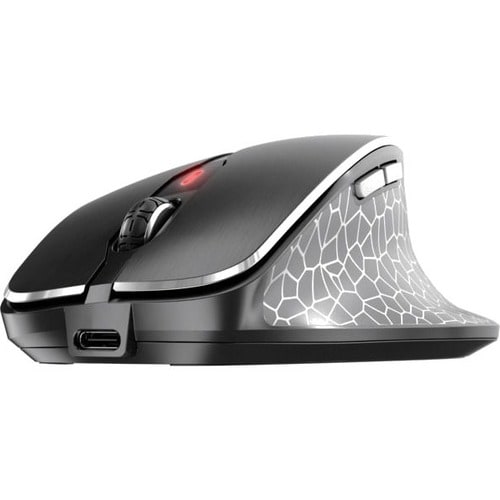 CHERRY ERGO MW 8C ERGO Mouse - Bluetooth/Radio Frequency - USB - Optical - 6 Button(s) - Black - 10 - Wireless - 2.40 GHz 