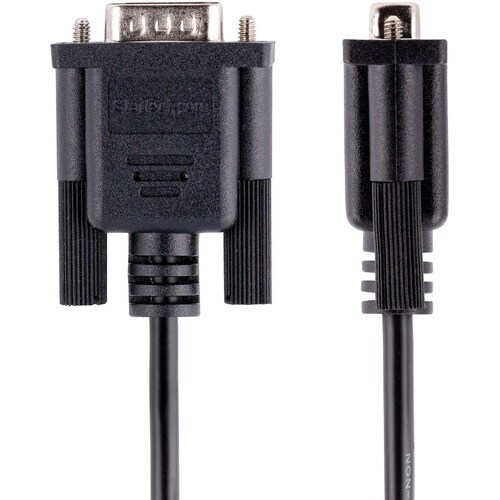 3 m Nullmodemkabel RS232, Crossover Kabel, Sub DB9 Serielles COM Port Kabel, RS232 Kabel, DTE Geräte Kompatibel, Schwarz, 
