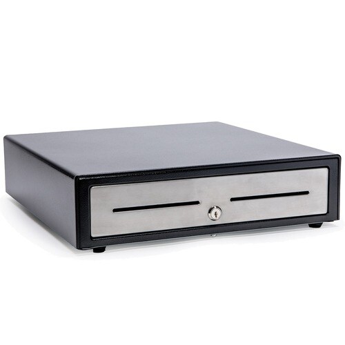 Star Micronics Choice CD4-1416BKSS48 Cash Drawer - 4 Bill - 8 Coin - Printer Driven - Stainless Steel - Black - 109.2 mm H