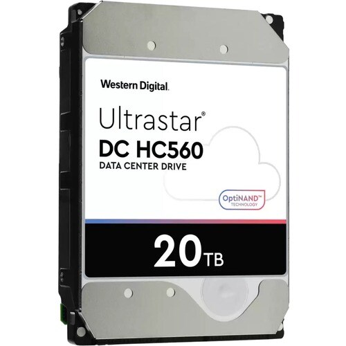 WD Ultrastar DC HC560 WUH722020BL5204 20 TB Hard Drive - 3.5" Internal - SAS (12Gb/s SAS) - 7200rpm - 4Kn Format - 5 Year 