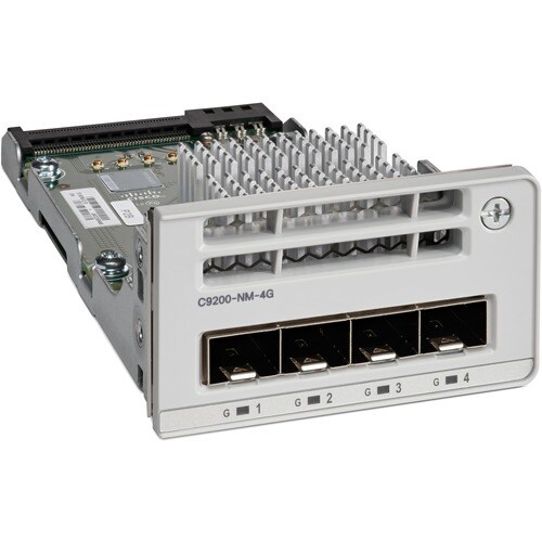 Cisco Catalyst C9200-NM-4G Erweiterungsmodul - für Datenvernetzung - Gigabit-Ethernet - 1000Base-X - 4 x Erweiterungssteck