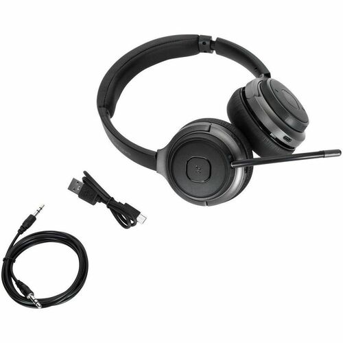 Targus Wired/Wireless Over-the-head, On-ear Stereo Headset - Black - Binaural - Supra-aural - Bluetooth - Omni-directional
