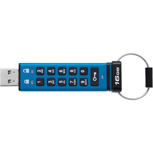IronKey Keypad 200 IKKP200 16 GB USB 3.2 (Gen. 1) Typ A Flash-Laufwerk - XTS-AES - 145 MB/s Read Speed - 115 MB/s Write Speed