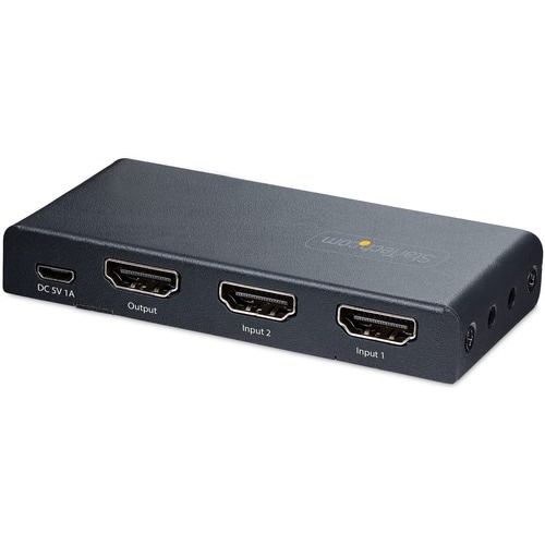 StarTech.com Switch HDMI 8K a 2 porte, switcher HDMI 2.1 4K 120Hz/8K 60Hz UHD, HDR10+, Commutatore HDMI, commutazione auto