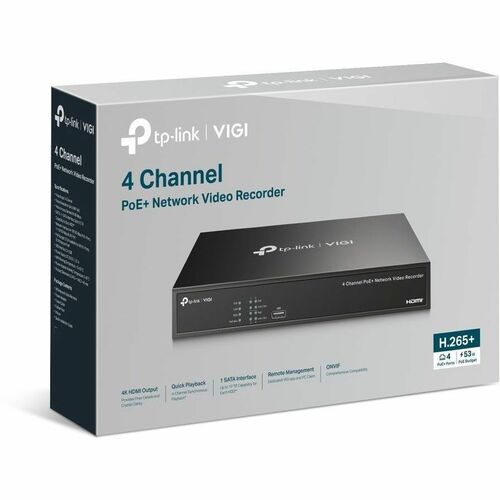 VIGI NVR1004H-4P 4 Kanäle Kabel Videoüberwachungsstation - Netzwerk-Videorekorder - HDMI - 4K Aufnahme