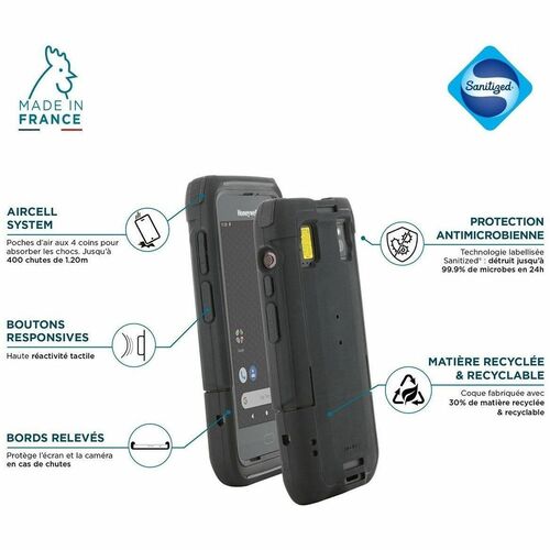 Coque MOBILIS Protech Durci - pour Honeywell Terminaux Portables - Noir - Résistant aux chocs, Résistant aux Bactéries, Ab
