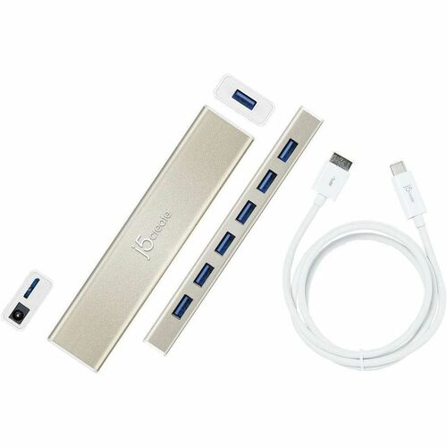 j5create Hub USB - USB Tipo C - Externo - 7 Total USB Port(s)