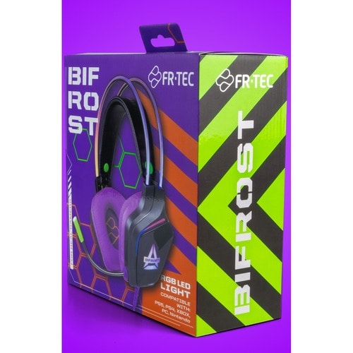 FR-TEC BIFROST FT2022 Wired Over-the-head Stereo Gaming Headset - Purple - Binaural - Ear-cup - Mini-phone (3.5mm)