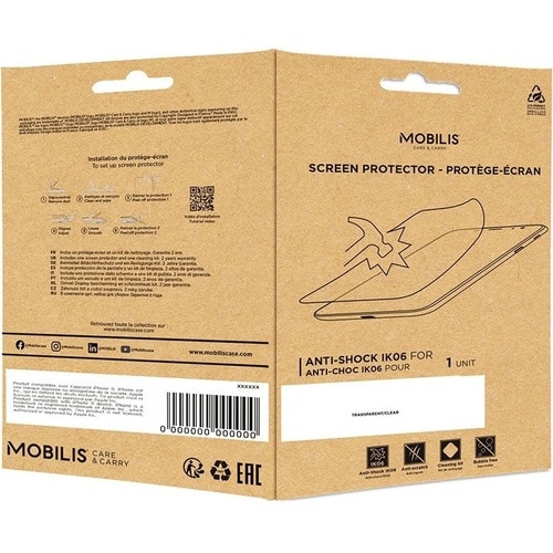 MOBILIS 5H Screen Protector - Clear - For LCD Tablet - Anti-microbial - Break Resistant, Shock Proof, Scratch Resistant, G