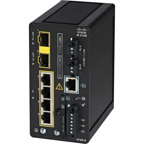 Cisco Catalyst IE3100 Rugged 4 Ports Manageable Ethernet Switch - Gigabit Ethernet - 1000Base-T, 1000Base-X - 3 Layer Supp