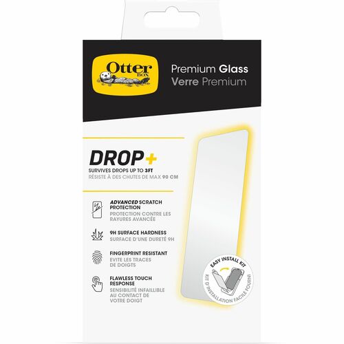 OtterBox Premium Glass 9H Aluminosilicate Screen Protector for iPhone 15 - Clear - For LCD Smartphone - Anti-microbial - S