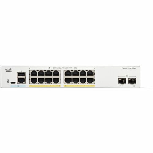 Switch Ethernet Cisco Catalyst 1200 C1200-16P-2G 16 Porte Gestibile - Gigabit Ethernet - 1000Base-X, 10/100/1000Base-T - 3