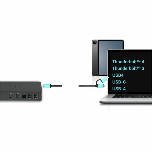 i-tec USB Type C Docking Station for Notebook, Monitor, Tablet, Microphone - Charging Capability - 150 W - Black - 2 Displ