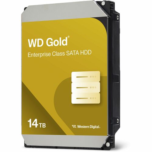WD Gold WD142KRYZ 14 TB Hard Drive - 3.5" Internal - SATA (SATA/600) - Conventional Magnetic Recording (CMR) Method - 7200