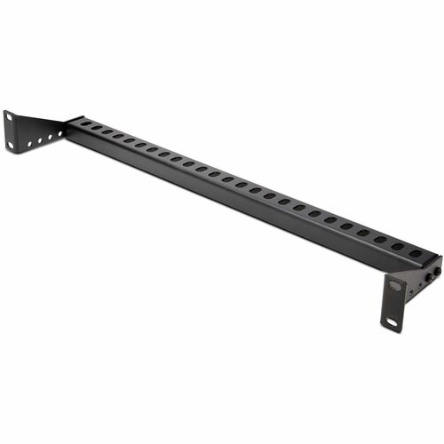 StarTech.com Cable Organizer - Black - 1 Pack Pack - Cable Lacing Bar - 1U Rack Height x 482.6 mm Length - Steel