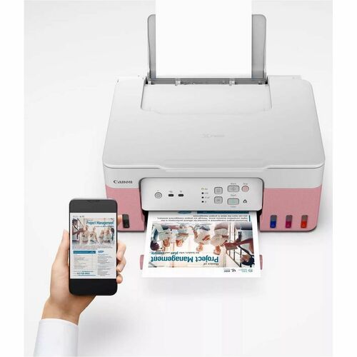 Canon PIXMA G3430 Wireless MegaTank Inkjet Multifunction Printer - Colour - Pink - Cloud/Copier/Printer/Scanner - 6 ppm Co