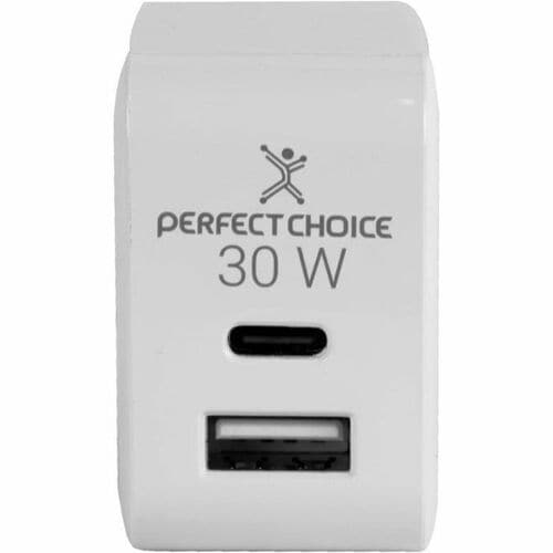 Adaptador de Corriente Universal Carga Rápida 30W 2 Puertos | PERFECT CHOICE