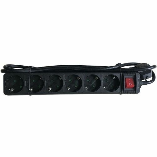 SOCKET STRIP 6S PVC 1.5M BK ECO