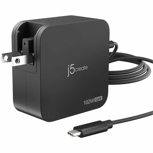 j5create 102 W AC Adapter - 1 Pack - Universal Adapter - 2 USB Type-C - For Headphone, Notebook, Portable Gaming Console, 