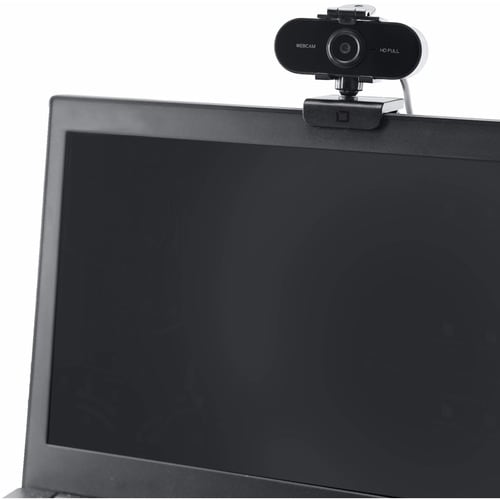 Dicota Webcam - Black - USB 2.0 - 1920 x 1080 Video - Auto-focus - Microphone - For Notebook, Computer