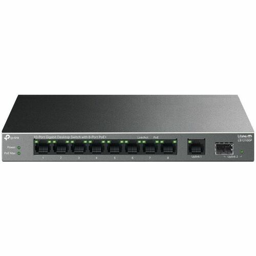 TP-Link LS1210GP 9 Ports Manageable Ethernet Switch - Gigabit Ethernet - 10/100/1000Base-T, 1000Base-X - 2 Layer Supported