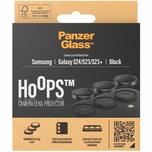 PanzerGlass Hoops Camera Lens Protector - Black - Glass, Metal