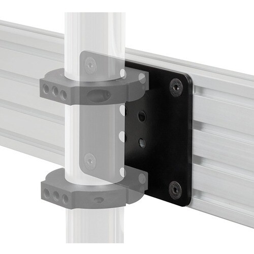 B-Tech System X Mounting Collar for Mounting Rail, Pole Mount, Ceiling Mount, Menu Board, Video Wall - Black - Steel - 1 /