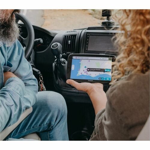 TomTom GO Camper Max Automobile Portable GPS Navigator - Black - 17.8 cm (7") - Touchscreen - Speed Camera Warning - Prelo