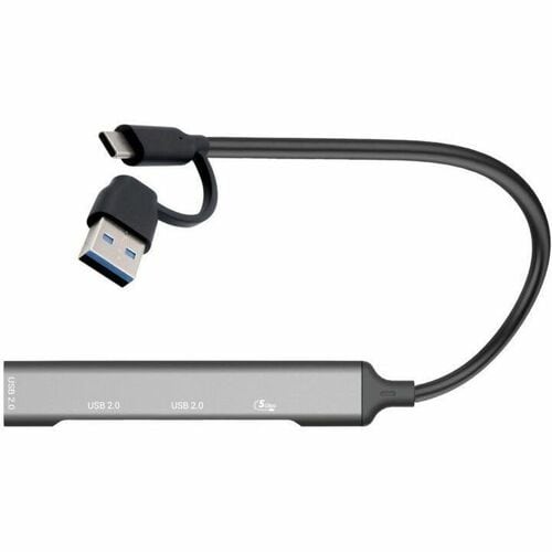 i-tec USB Hub - USB Type C, USB Type A - 640 MB/s - Notebook, Tablet, Smartphone, Keyboard, Mouse, Flash Drive - Grey - 4 