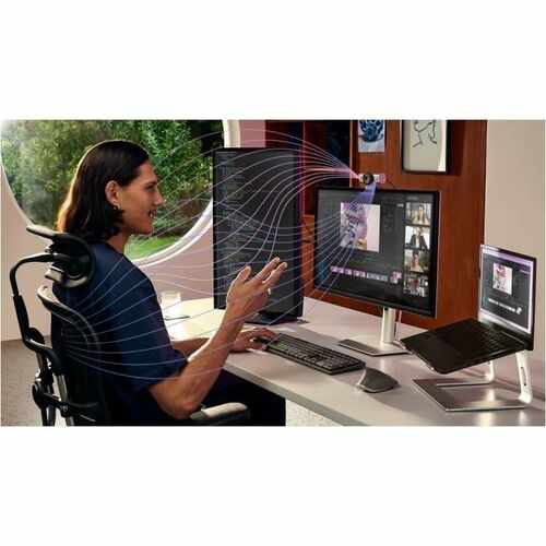 Logitech Master Webcam - 8.5 Megapixel - 30 fps - Pale Gray - USB - 3840 x 2160 Video - STARVIS Sensor - Auto-focus - 90° 