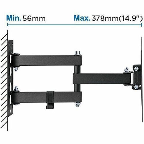 Staffa montaggio ITB per TV - Nero - 25,4 cm a 109,2 cm (43") Supporto schermo - 30 kg Capacità di carico - 200 x 200, 400