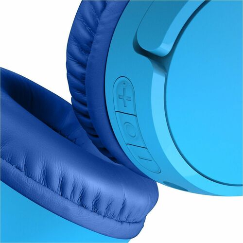Belkin SOUNDFORM Mini Kabel/Kabellos Auf den Ohren, Kopfbügel Stereo Headset - Blau - Binaural - Ohrumschließend - Bluetoo