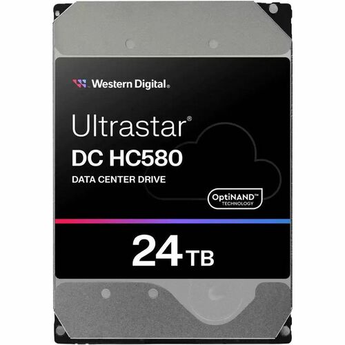 WD Ultrastar DC HC580 WUH722424AL5204 24 TB Hard Drive - 3.5" Internal - SAS (12Gb/s SAS) - Conventional Magnetic Recordin