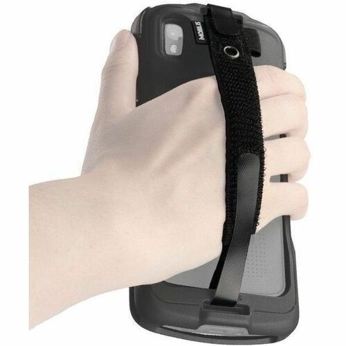 MOBILIS Adjustable Hand Strap - Hook & Loop Fastener Attachment - 20 mm Width Length - Black - Elastic
