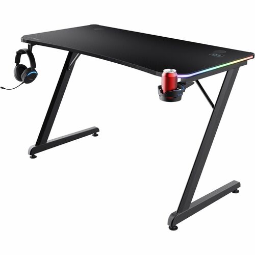 Trust Gaming Luminus GXT 709 Gaming-Tisch - Schwarz Oberseite - 1200 mm Tischplatte Breite x 600 mm Tischplatte Tiefe - 74
