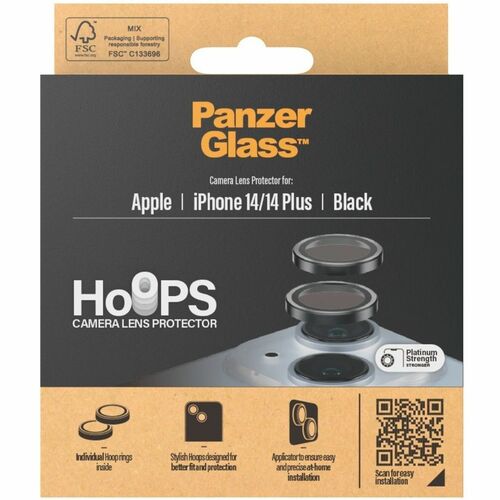 PanzerGlass Hoops Camera Lens Protector - Black - Aluminium
