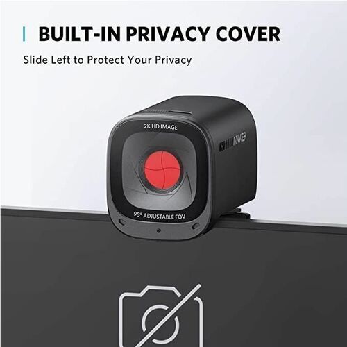ANKER PowerConf C200 Webcam - 30 fps - Black - USB Type C - 1 Pack(s) - 2K - 2560 x 1440 Video - CMOS Sensor - Auto-focus 