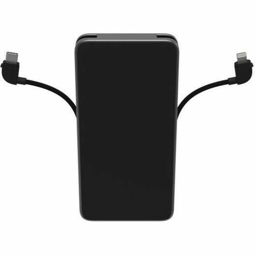 mophie Powerstation Plus Power Bank - Black - For iPhone - 10000 mAh - 30 W - USB Type-C Connector - LED Indicator - Black