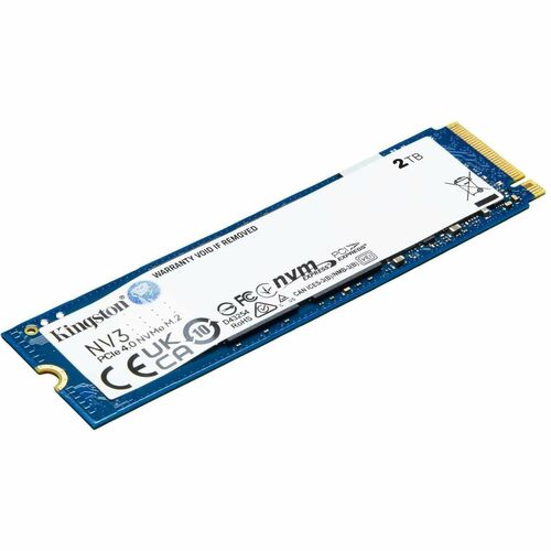 Unità stato solido Kingston NV3 - M.2 2280 Interno - 2 TB - PCI Express NVMe (PCI Express NVMe 4.0 x4) - Computer portatil