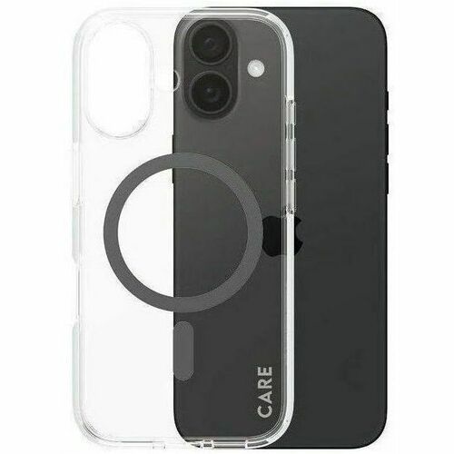 CARE Urban Combat Case for Apple iPhone 16 Smartphone - Transparent, Black - Drop Resistant, Scratch Resistant, Shock Resi
