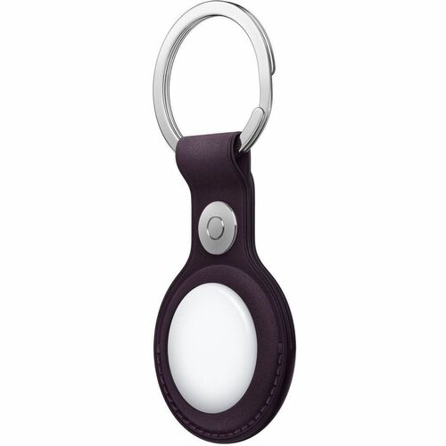 Apple AirTag Asset Tracking Tag Holder - Stainless Steel, FineWoven, Micro Twill - Blackberry - Durable, Key Ring