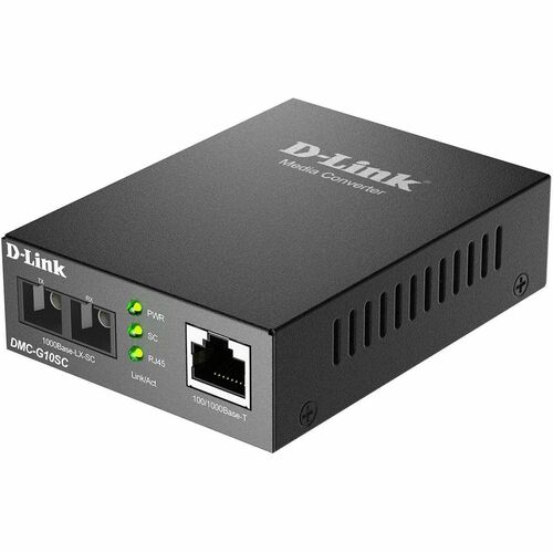 D-Link DMC-G10SC Transceiver/Media Converter - 2 Port(s) - 1 x Network (RJ-45) - 1 x SC - Twisted Pair, Optical Fiber - Si