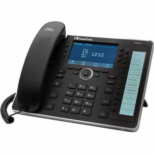 SFB 445HD IP-Phone PoE GbE black
2 Ethernet 10/100/1000 ports, 18 Programmable keys, 480x272 color LCD 4.3'', 376x60 BLF L